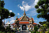 Bangkok Wat Arun - The entrance of the ubosot guarded by a pair of giant demons. 